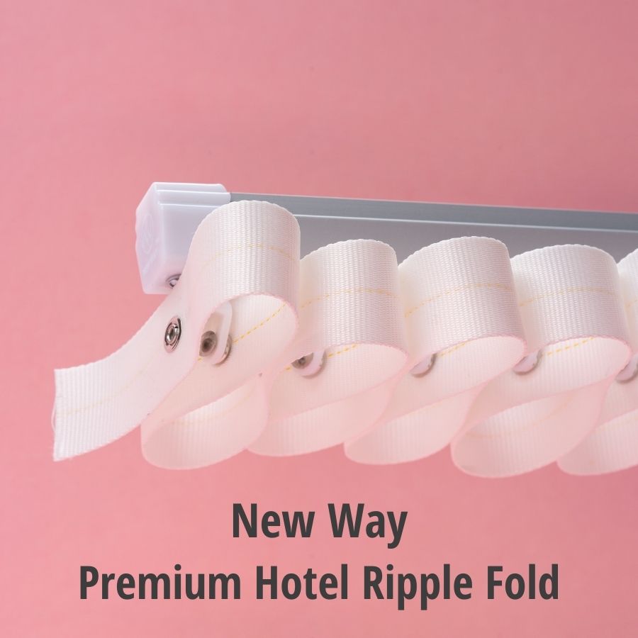 premium hotel ripple fold s track curtain