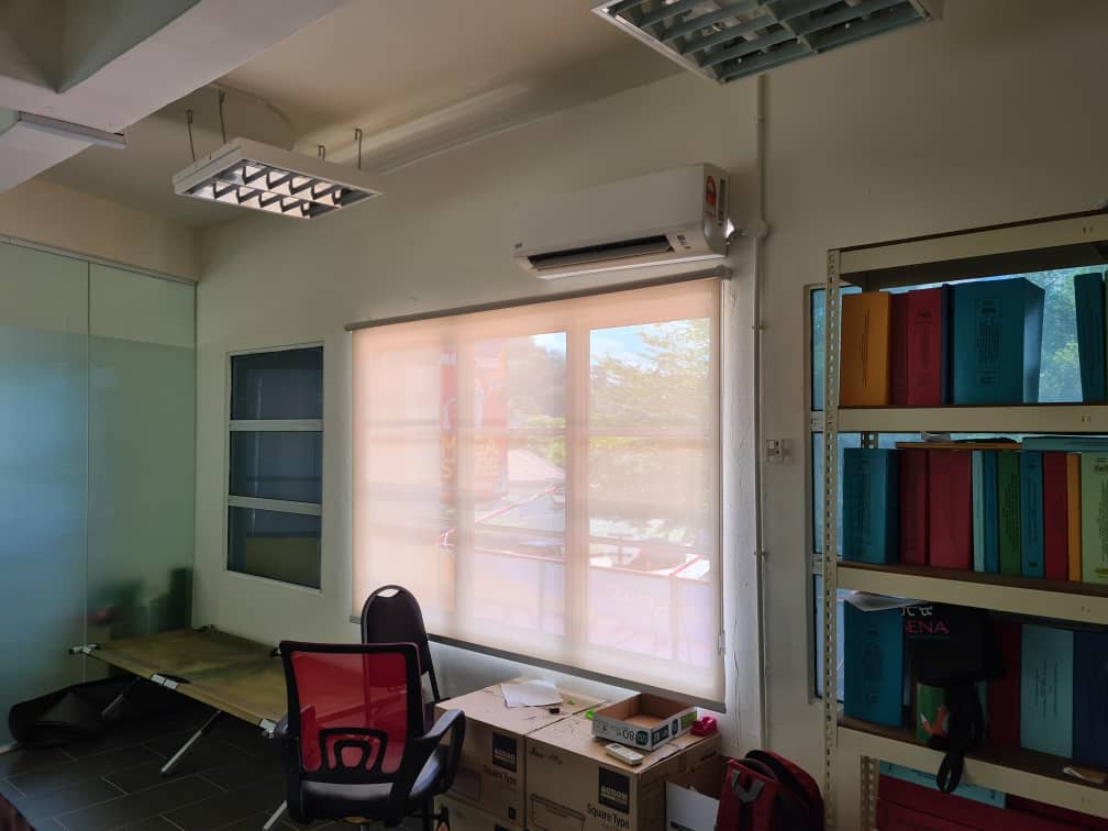 semi blackout roller blinds for office