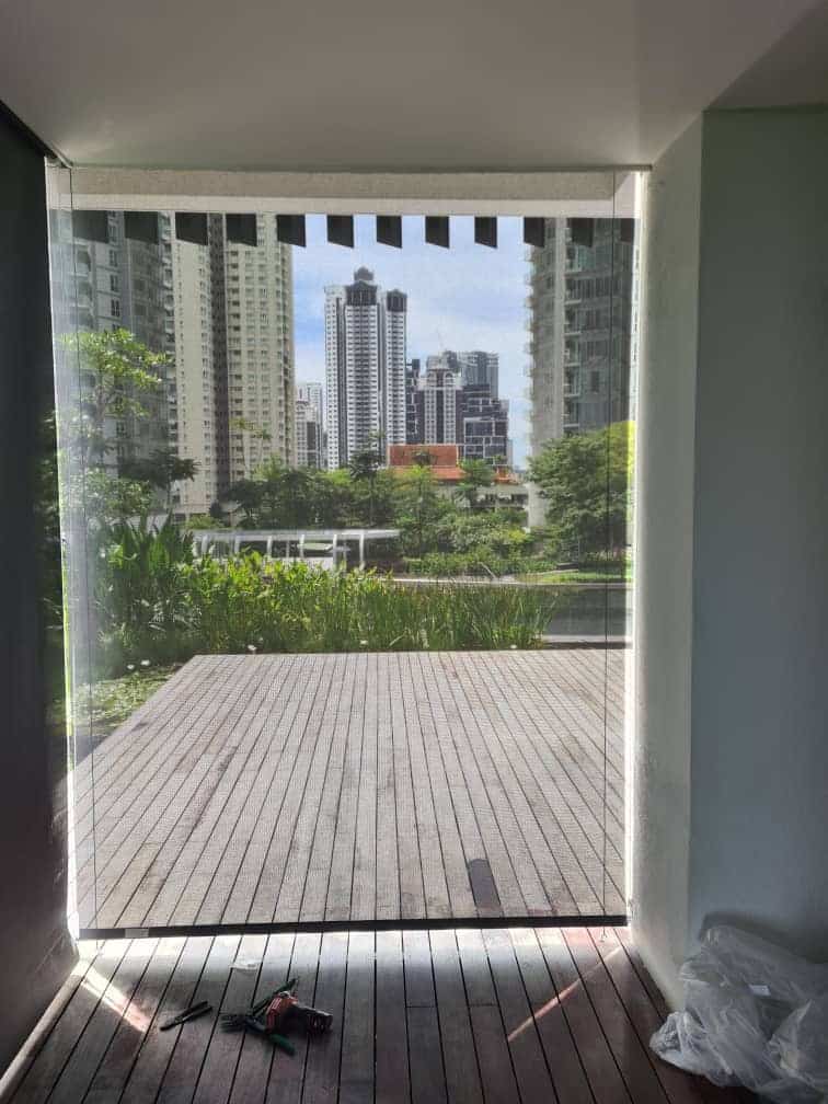 outdoor waterproof windproof blinds for patios