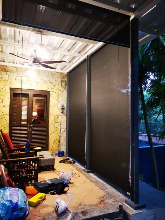 outdoor waterproof windproof blinds for patios