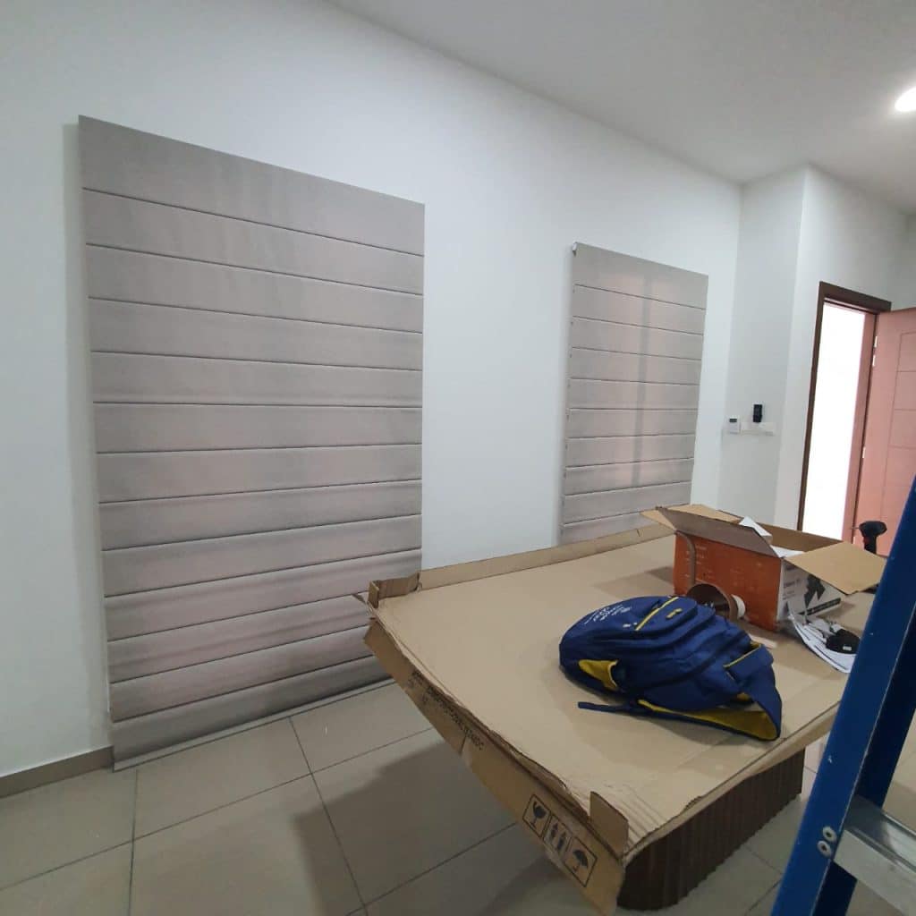 roman blind for living area